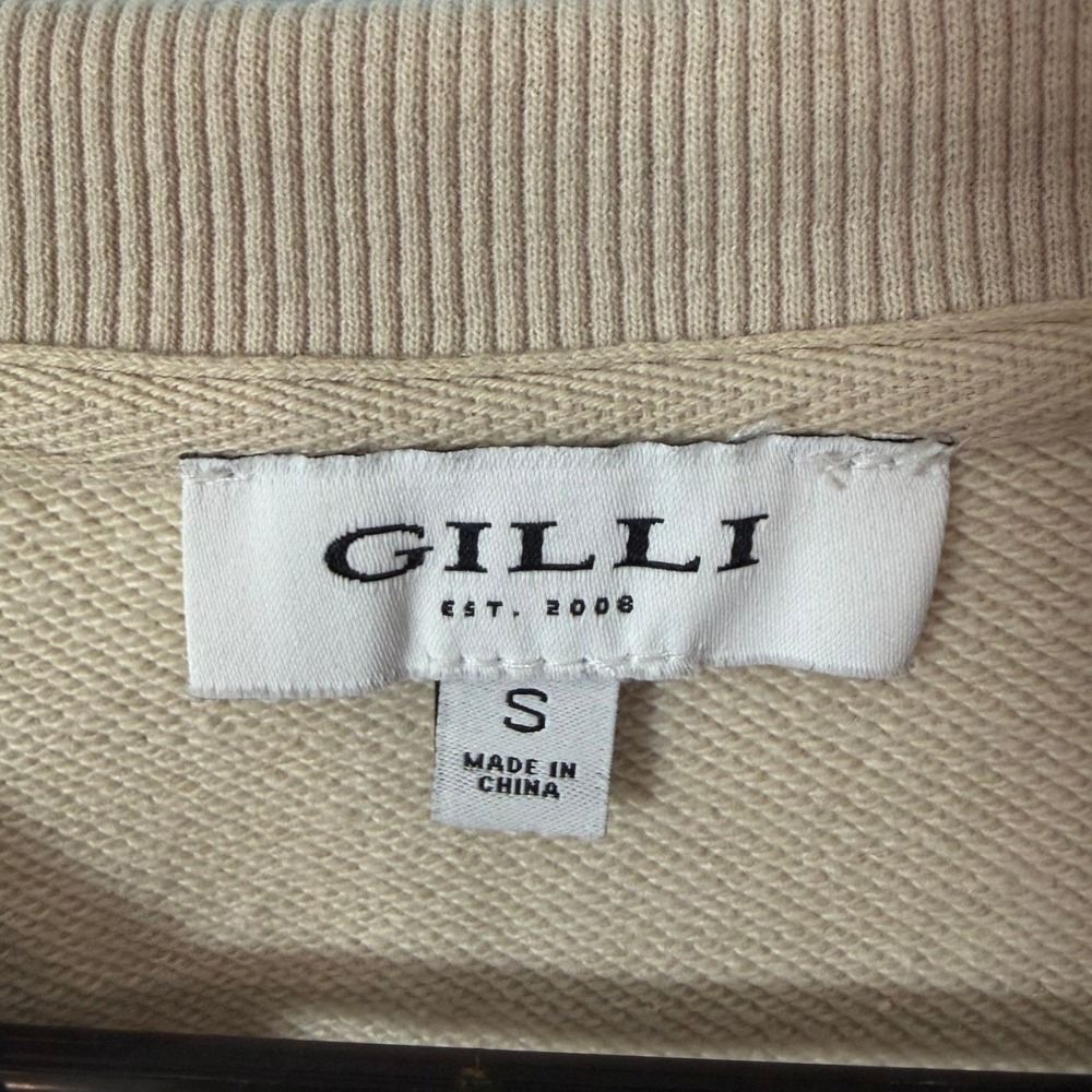 Gilli Cowgirl Surf Club Graphic Sweatshirt Beige Small Equestrian Boho Western - Picture 4 of 6